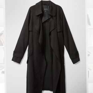 Aritzia Babaton Black Lawson Trench Coat